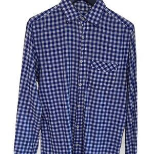 GAP Blue and White Checkered Casual Shirt